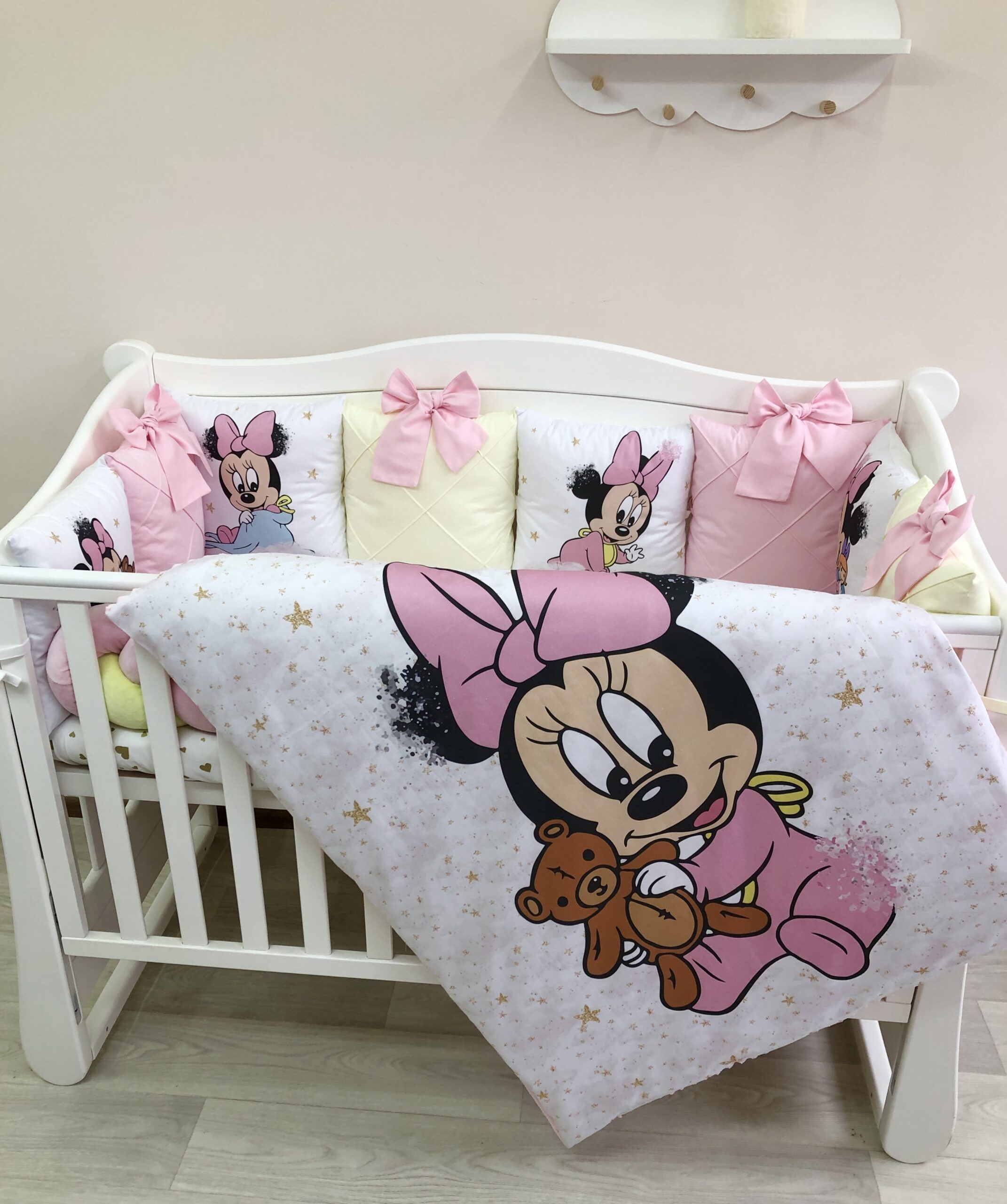 Georgeous crib set "Girl pink"