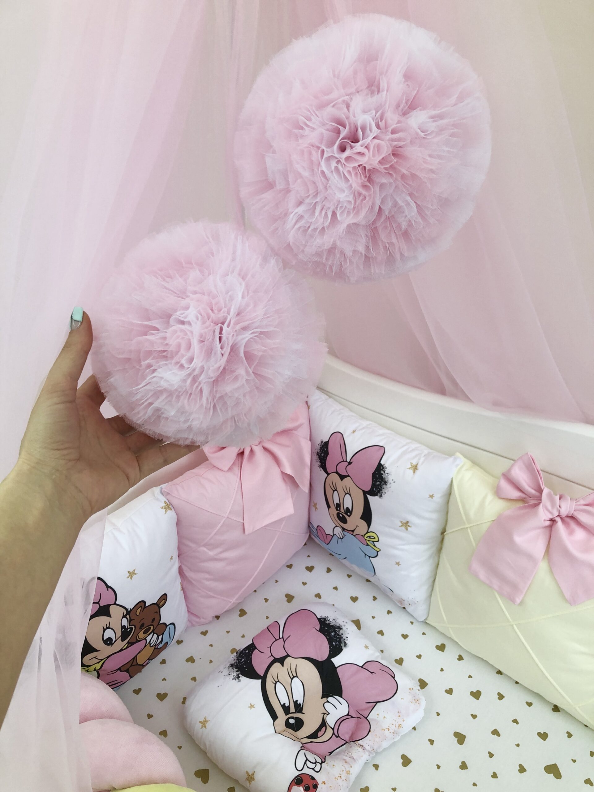 Georgeous crib set "Girl pink"