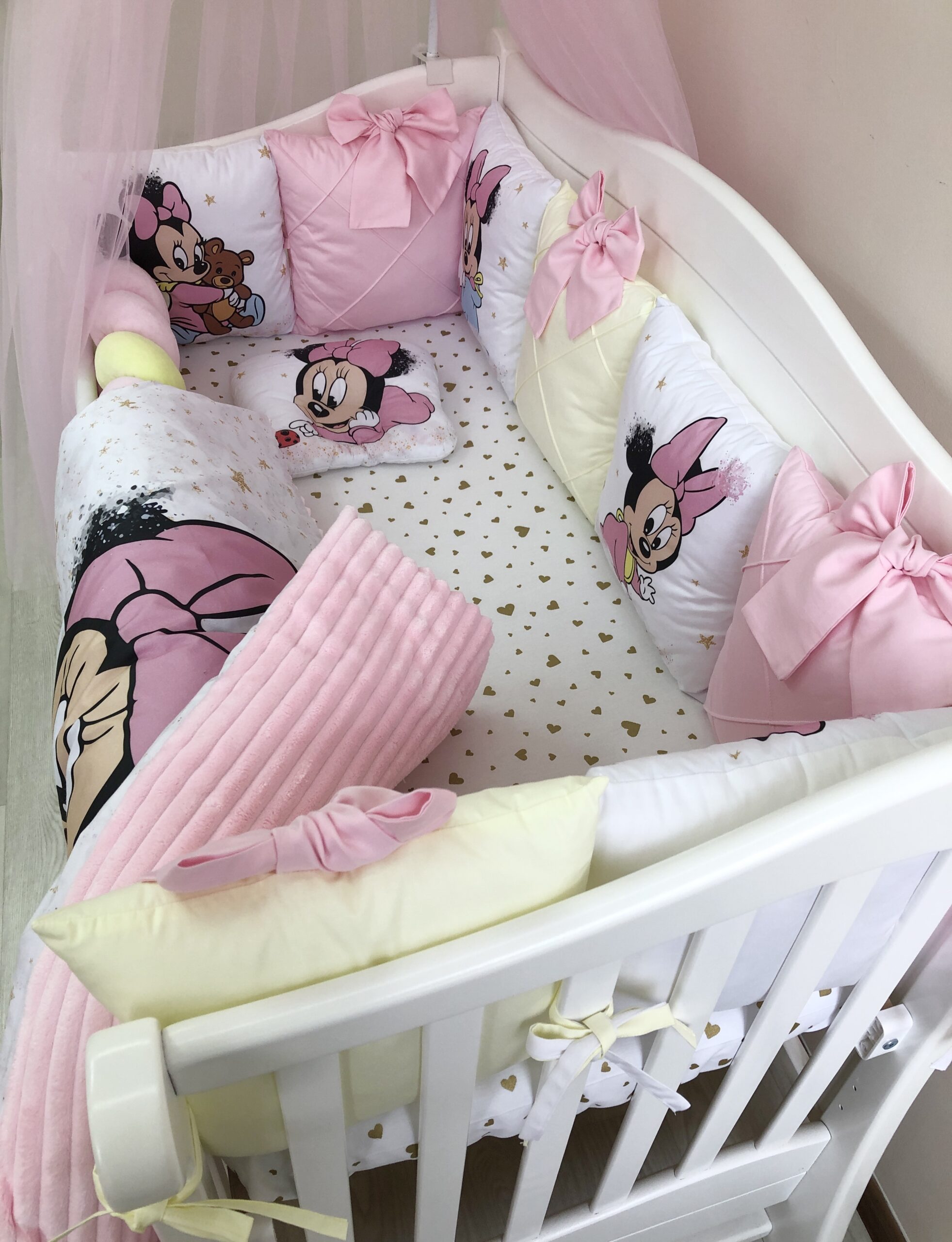 Georgeous crib set "Girl pink"