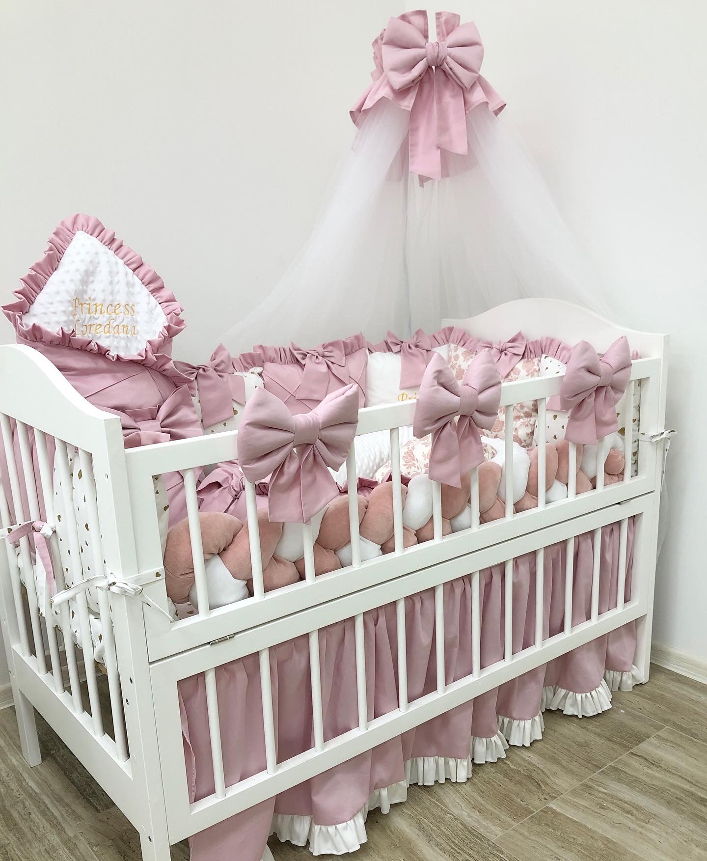 Crib set "Luxury powdery princess"