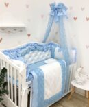 Luxury Bedding set For Boy "White and Blue"